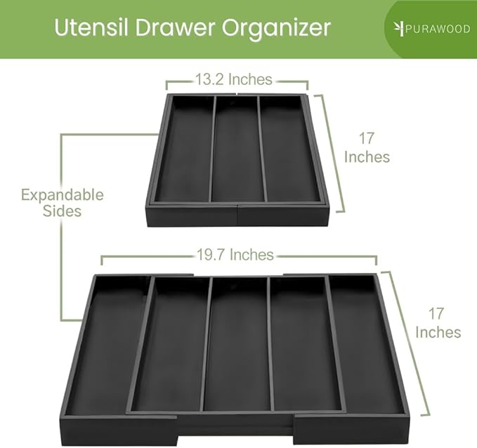 Purawood Kitchen Drawer Organizer - Image 2