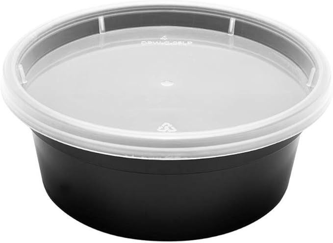 Karat [8oz - 240 ct Black PP Injection Molded Round Deli Containers - Image 7