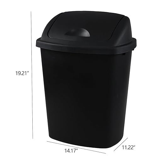 4 Pack 8 Gallon Medium Trash Can - Image 2