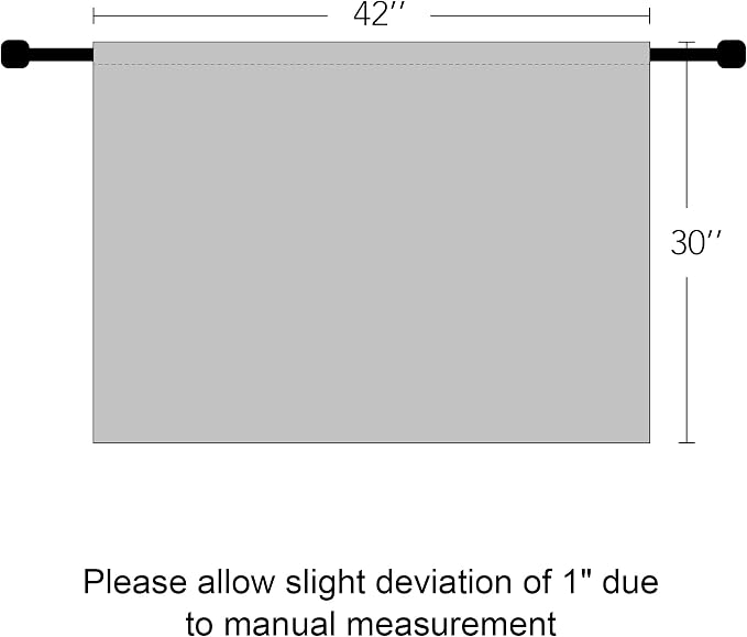 RYB HOME Blackout Curtains Tiers, Short Half Window Curtains - Image 9