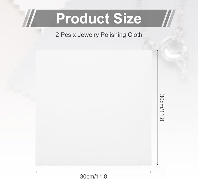 MECCANIXITY Jewelry Polishing Cloth 11.8x11.8 Inch Silver Polish Cleaning - Image 2