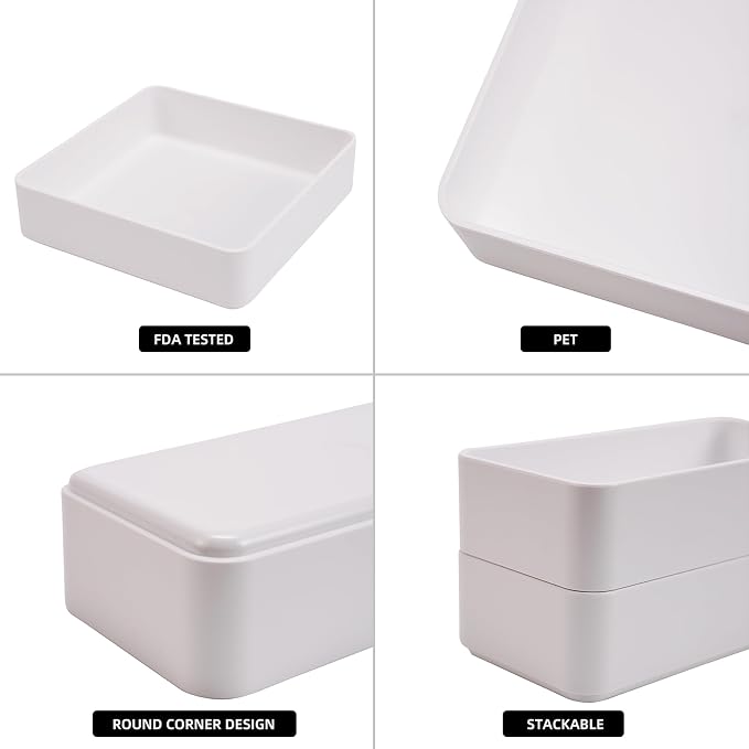 11-Piece Stackable Drawer Organizer Set, Stationery, Utensils in Bathroom - Image 7