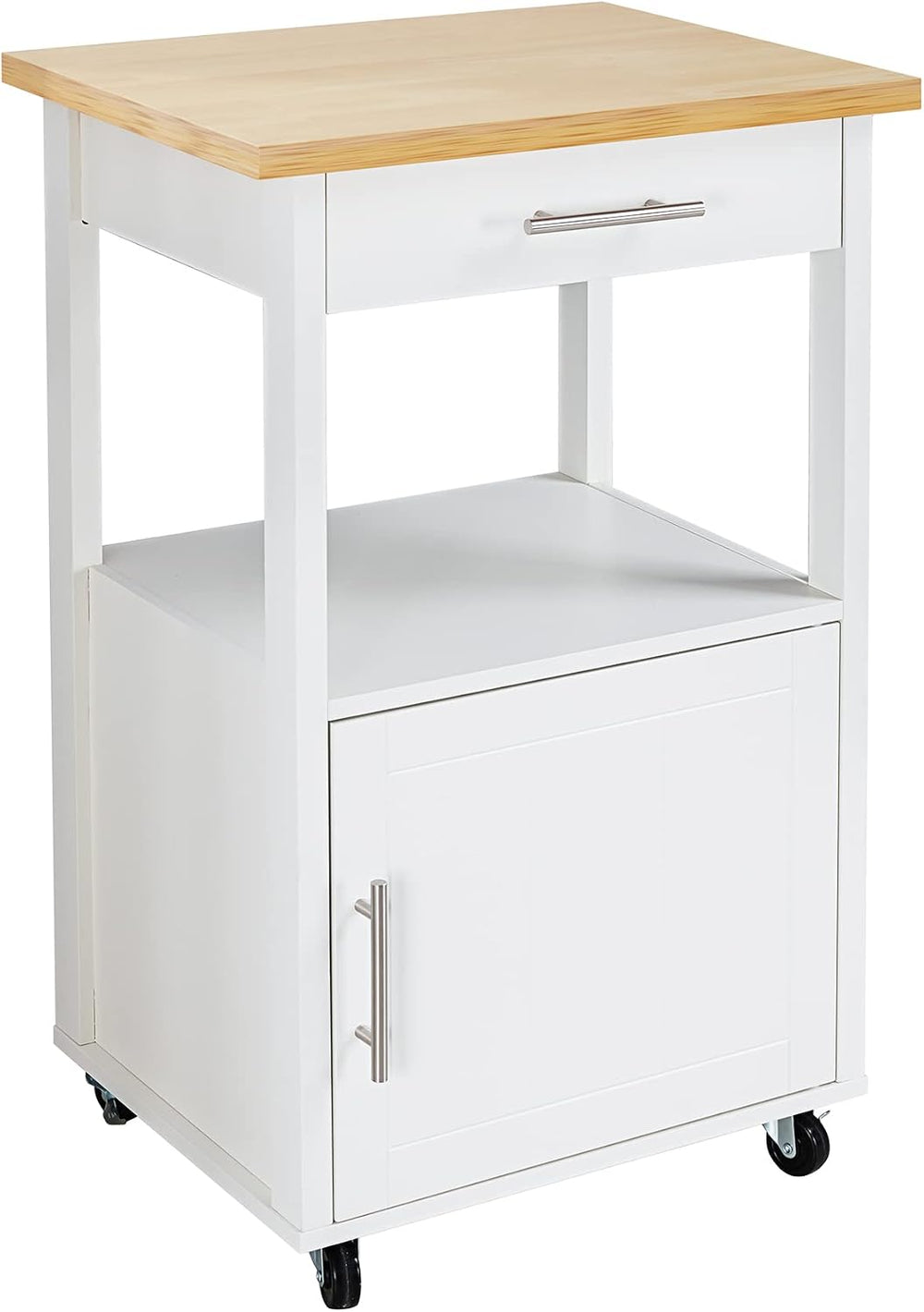 Shintenchi Kitchen Island Cart with Storage,Rolling Side Table on Wheels with...