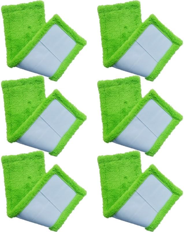 6 Pack Replacement Microfiber Hardwood Floor Mop Refill Compatible by Rinakou