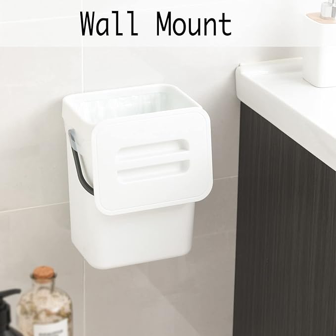 LALASTAR Compost Bin Indoor Kitchen Sealed, Hanging Small Trash Can - Image 5