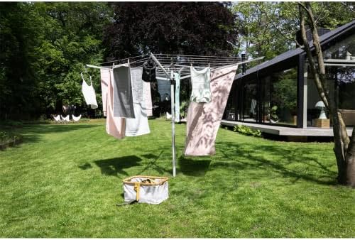Brabantia Lift-O-Matic Outdoor 4 Arm Clothesline (197 ft/Ø 1.8") Height ...