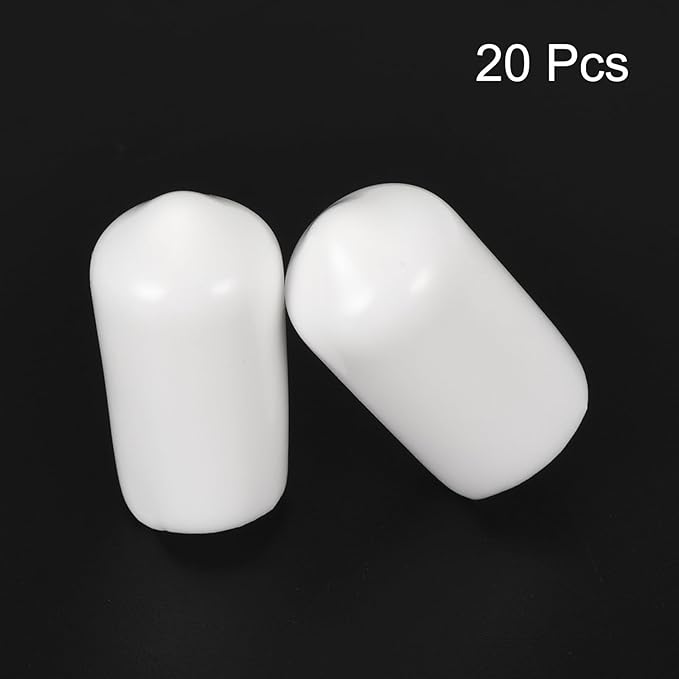 uxcell 20pcs Rubber End Caps 8.5mm ID Vinyl Round End Cap Cover Screw Thread - Image 2