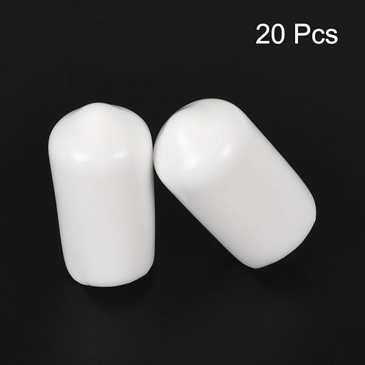 uxcell 20pcs Rubber End Caps 8.5mm ID Vinyl Round End Cap Cover Screw Thread - Image 2