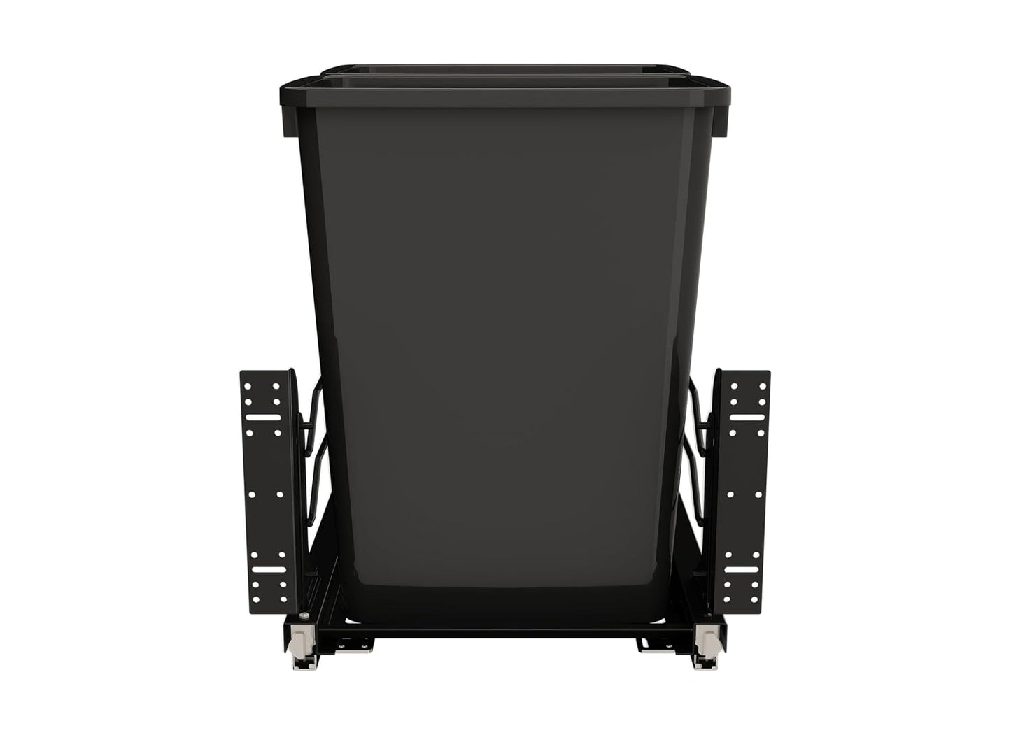 Rev-A-Shelf Double Pullout Trash Can w/Soft-Close Slides, 14.5" Min Opening | Large Capacity Garbage/ Recycling Bins for Full Height Kitchen Cabinets, Heavy Gauge Wire Construction, 53WC-1835SCDM-218
