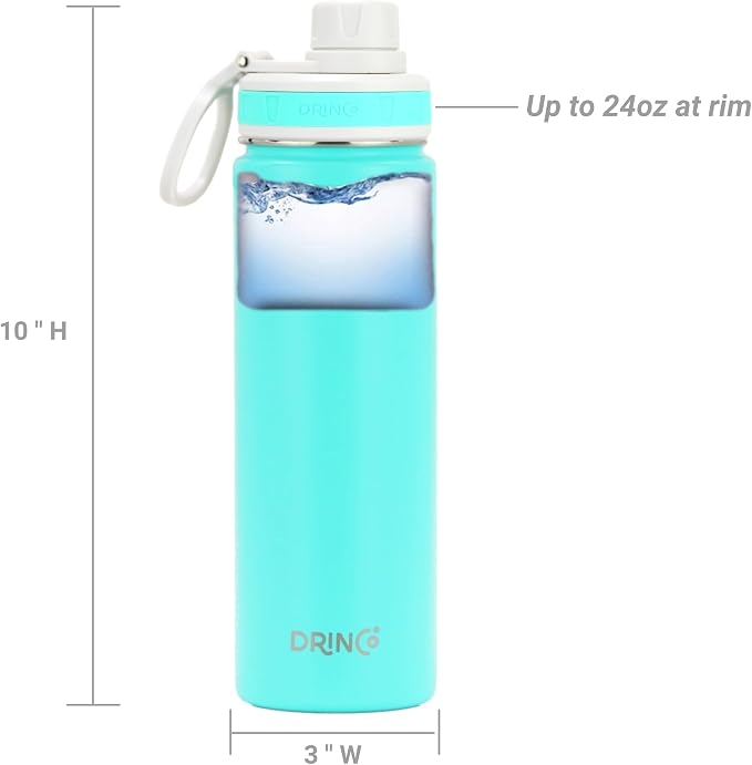 DRINCO Stainless Steel Water Bottle Spout Lid Vacuum Insulated Double Wall - Image 6