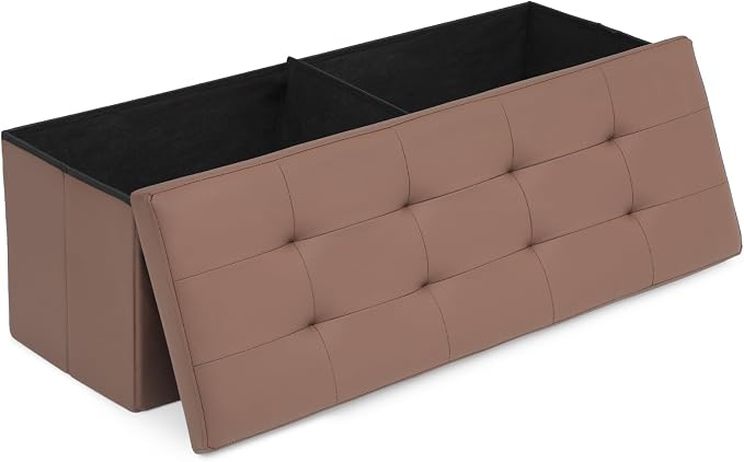Athena Collection 43" Storage Ottoman Bench Folding Bench by AthenaCollectionFurniture
