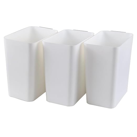 Zopnny 3-Pack 4.5 Gallon Plastic Small Trash Can Wastebasket, Slim Waste Basket by Zopnny