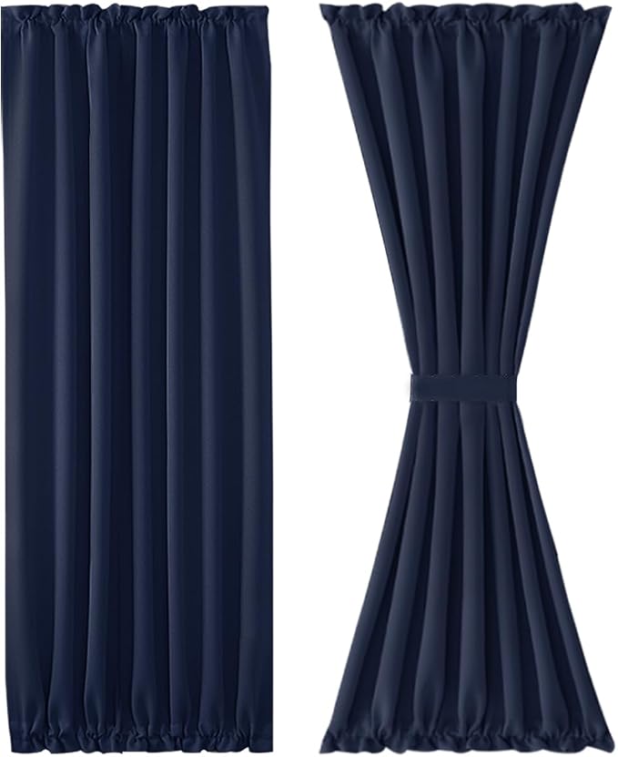DWCN French Door Curtains – Rod Pocket Thermal Blackout Curtain - Image 7