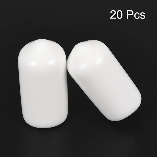 uxcell 20pcs Rubber End Caps 7.5mm ID Vinyl Round End Cap Cover Screw Thread - Image 2