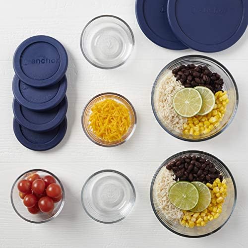 Anchor Hocking 12 Piece Glass Storage Containers with Lids (6 Glass Food Stor...