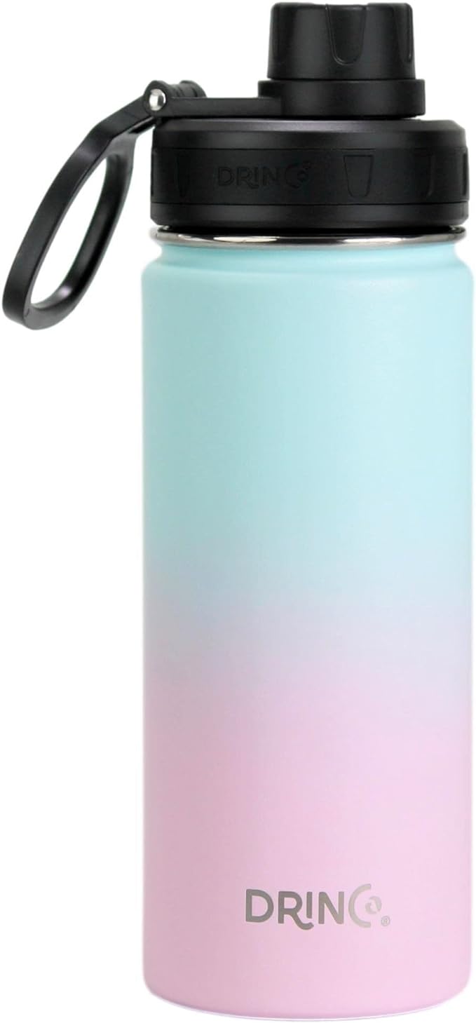 DRINCO Stainless Steel Water Bottle Spout Lid Vacuum Insulated Double Wall by Drinco
