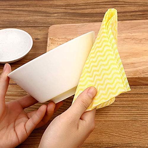 KMAKII 80 Pack Disposable Dish Cloths Heavy Duty Reusable Cleaning Wipes Dish - Image 4