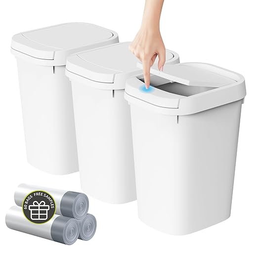 3 Pack Bathroom Small Trash Can by ksskss