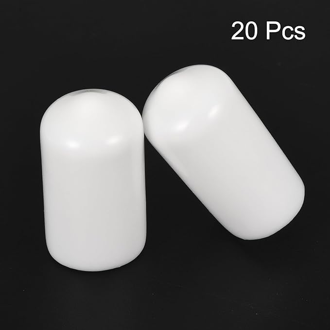 uxcell 20pcs Rubber End Caps 11mm ID Vinyl Round End Cap Cover Screw Thread - Image 2
