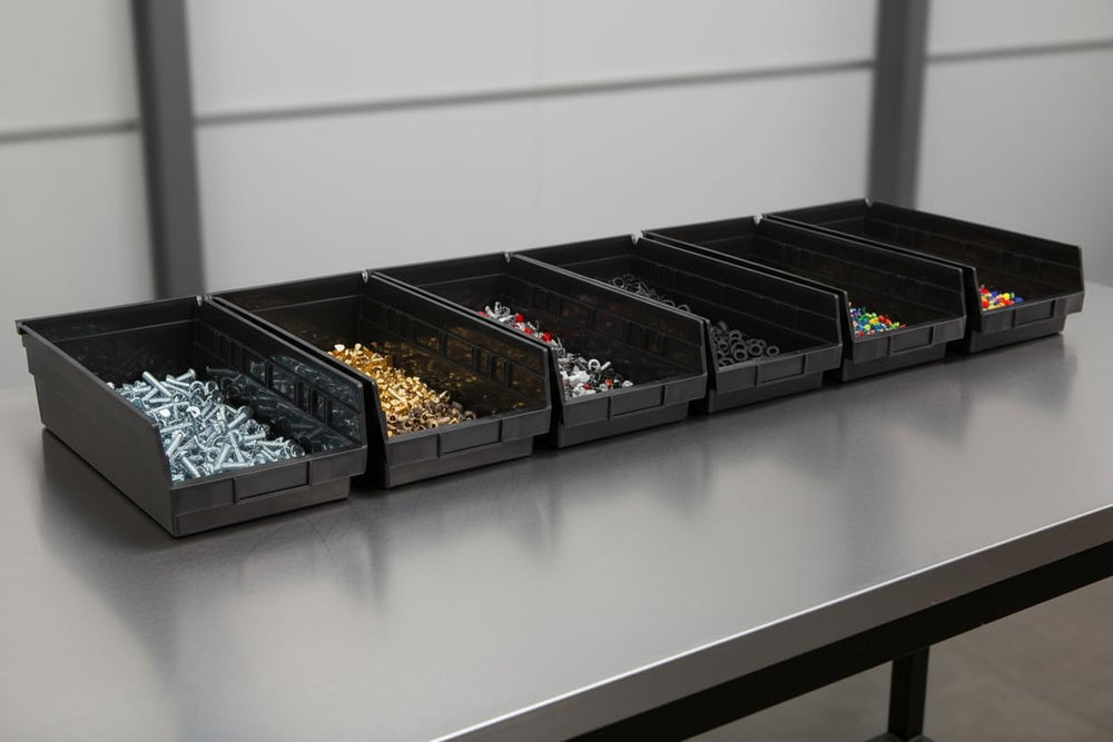 HE HUDSON EXCHANGE 18" x 8" x 4" (12 Pack) Plastic Nesting Sto...