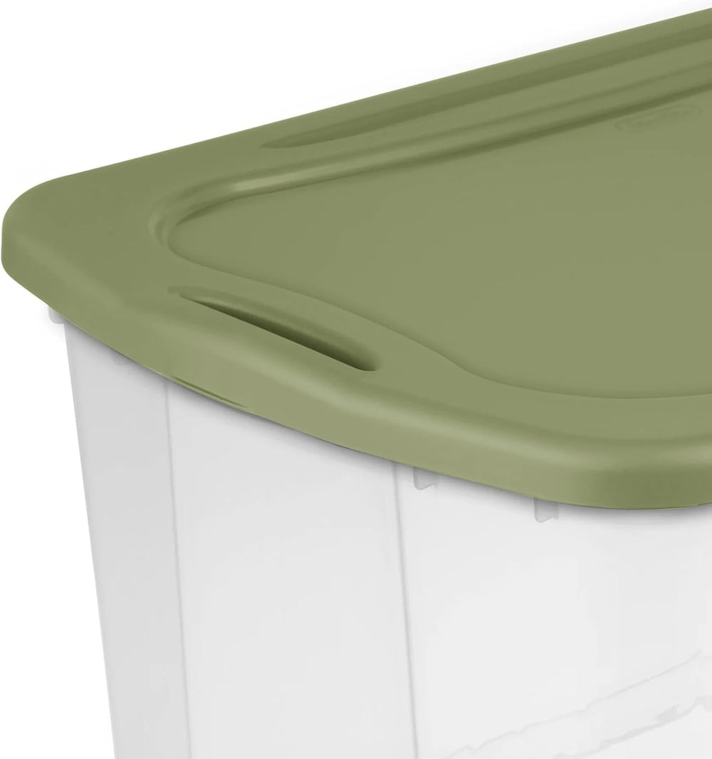Extra-Large 120 Quart Clear Plastic Storage Bin (2-Pack) with Full-Grip Handl...