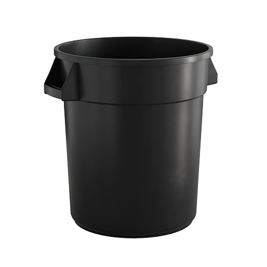 20 Gallon Black Round Commercial Trash Can by Krollen+Industrial