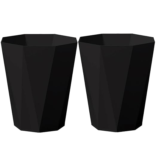2 Pack Small Trash Can 1.8 Gallon Waste Basket Bathroom Garbage Bin by FocusesonthehomeFurnishing