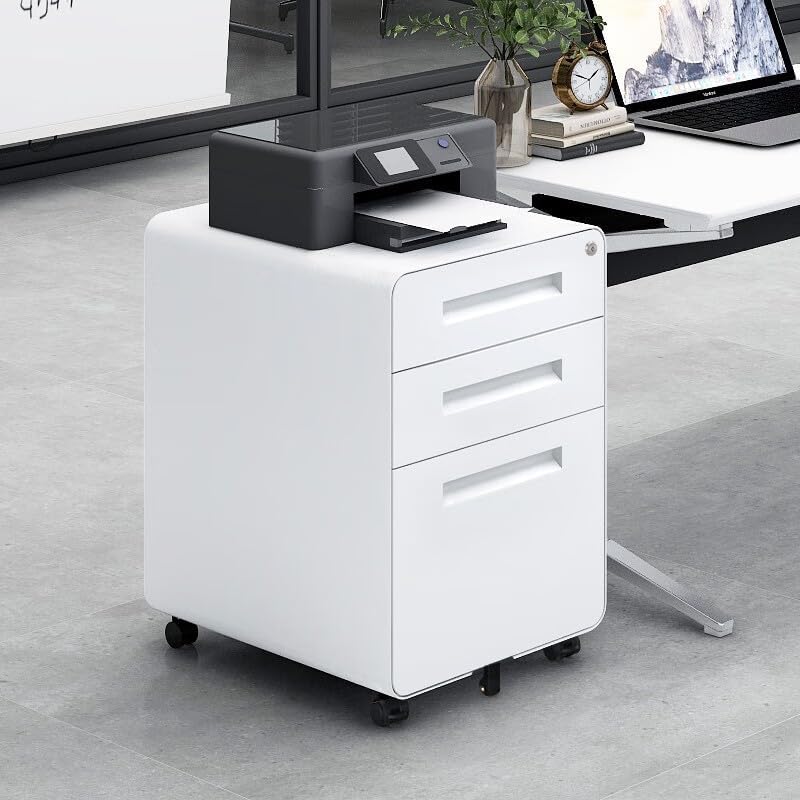Garvee 3 Drawer File Cabinet with Lock, Fully Assembled