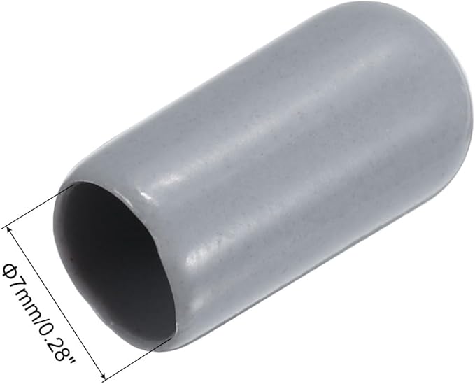 uxcell 20pcs Rubber End Caps 7mm ID Vinyl PVC Round Tube Bolt Cap Cover Screw - Image 3