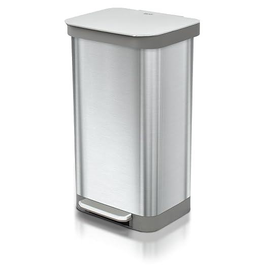 Glad Stainless Steel Step Trash Can, Series 2 by GladTrashFoodStorage
