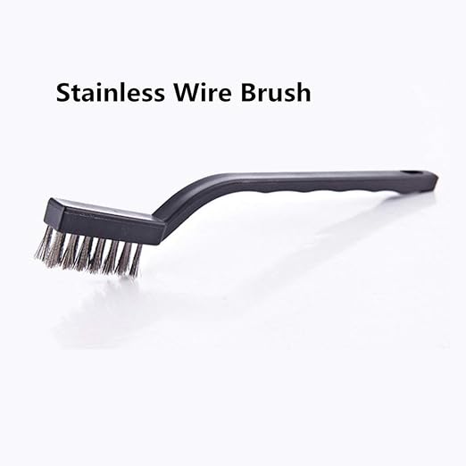 12PCS Mini Wire Brushes, Stainless Steel & Brass Brush Set, Curved Handle - Image 5