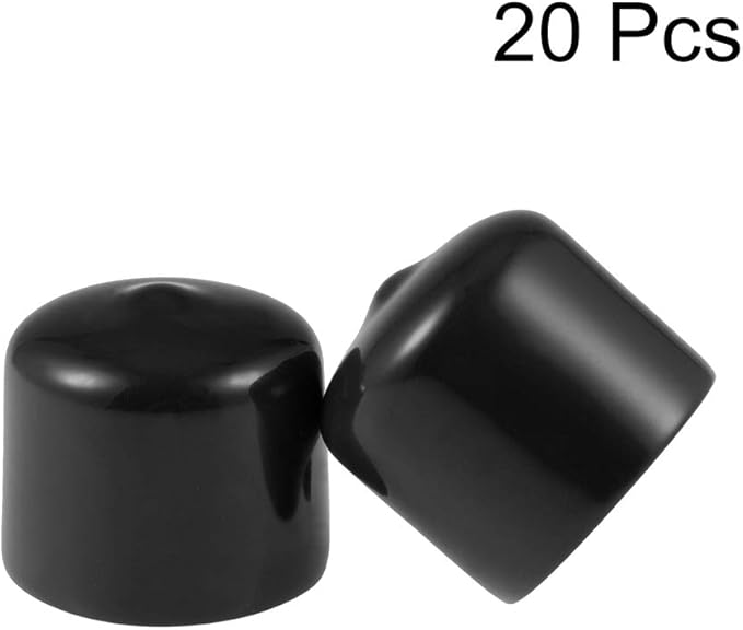 uxcell 20pcs Rubber End Caps 26mm ID Vinyl Round Tube Bolt Cap Cover Thread - Image 2