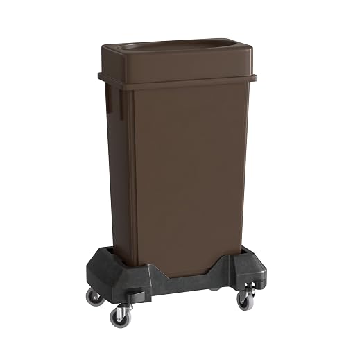 23 Gallon Brown Slim Jim Trash Can by Krollen+Industrial