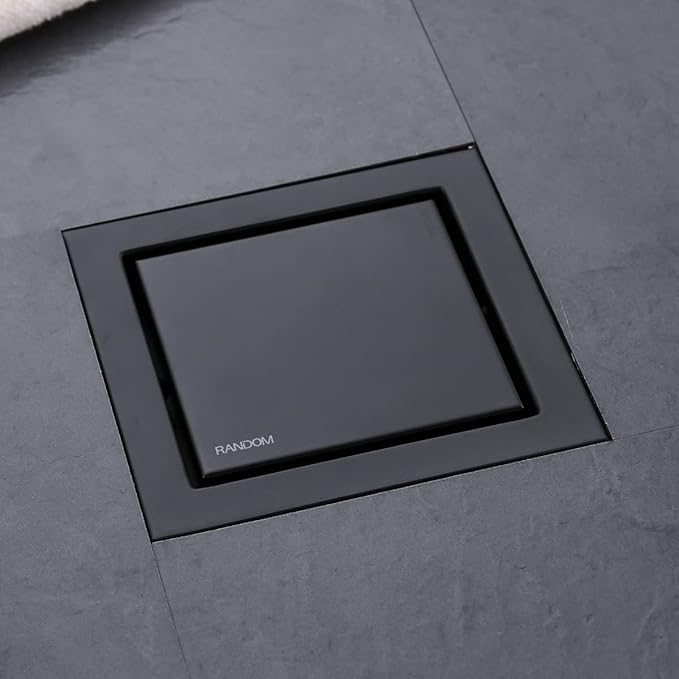 RANDOM Black Shower Drain Square - Image 3