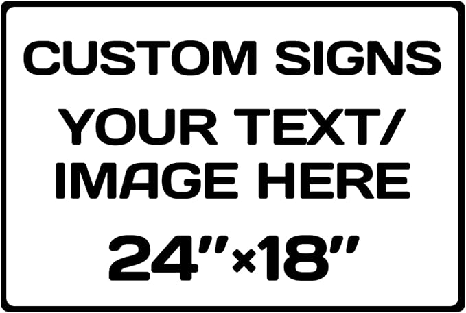 custom sign, Aluminum Weatherproof Metal Sign, Optional reflective, Custom by Repaly