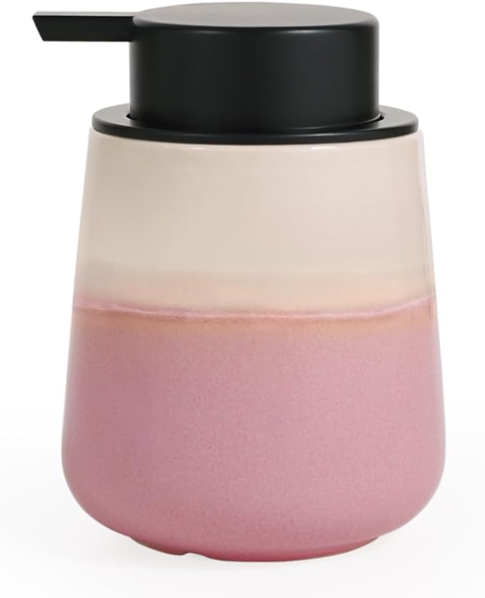 INGOFIN Ceramic Hand Soap Dispenser - 12 oz Liquid Lotion Dispenser Bathroom by INGOFIN