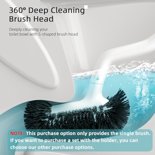 HAMITOR Toilet Bowl Brush Without Holder: Bathroom Deep Cleaning Toilet Cleaner - Image 2
