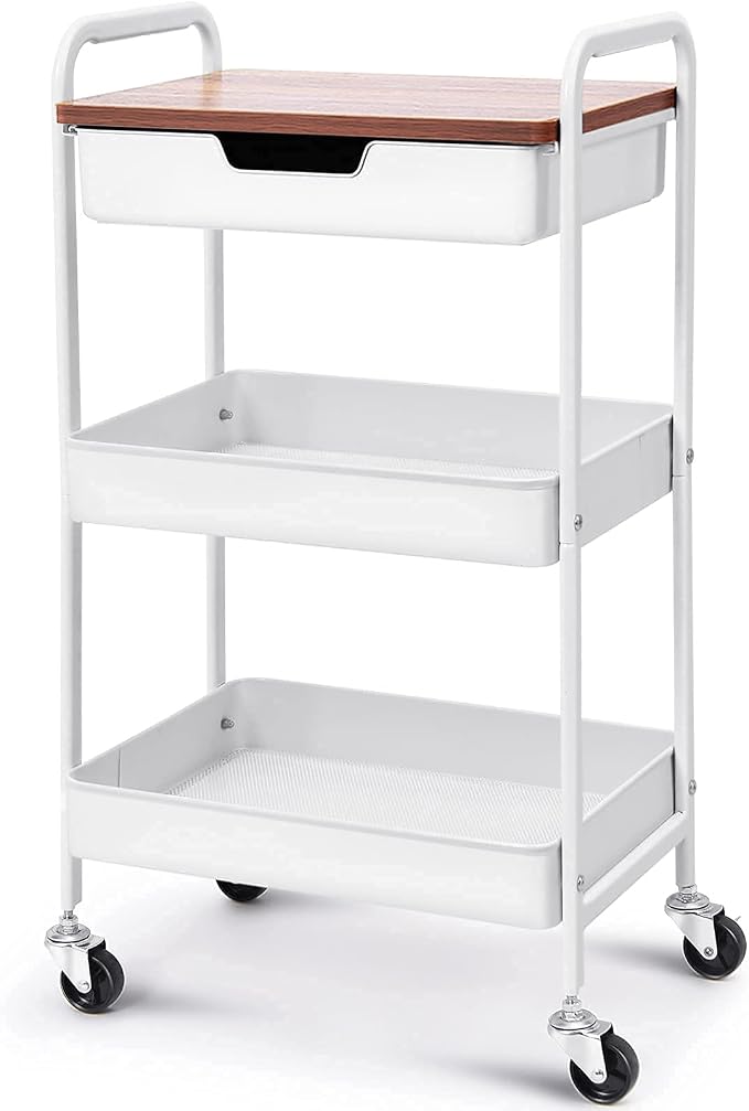 TOOLF 3-Tier Metal Utility Rolling Cart - Image 8