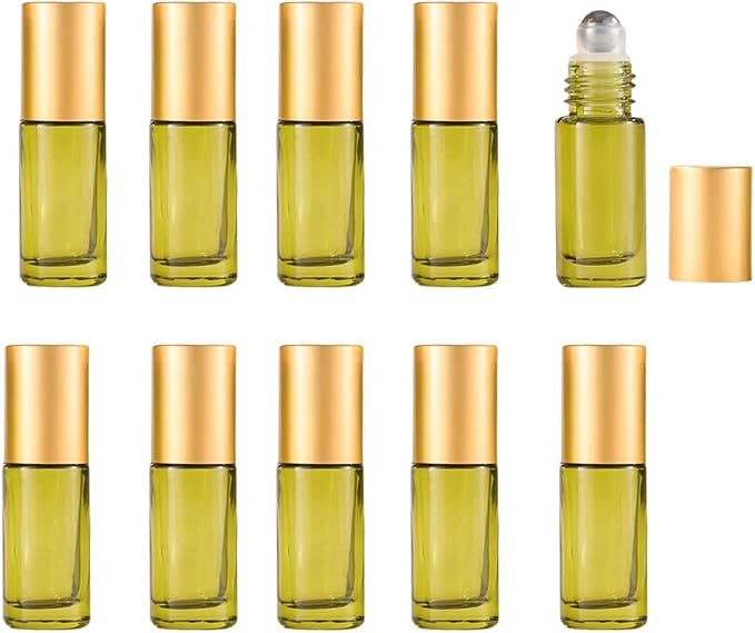 10 Pack Glass Essential Oil Roller Bottles, 5ml Pink Roller Bottles - Image 6