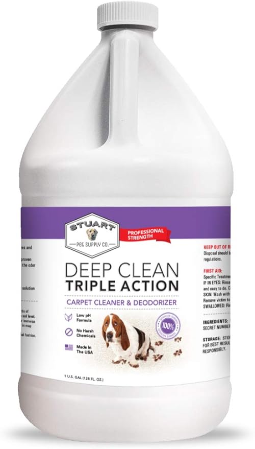 Professional Strength Deep Clean 3X Carpet Cleaner Solution & Deodorizer by StuartPetSupplyCo