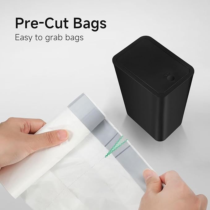 Drawstring 4 Gallon Trash Bags, Pre-Cut Strong Wastebasket Bin Liners - Image 4