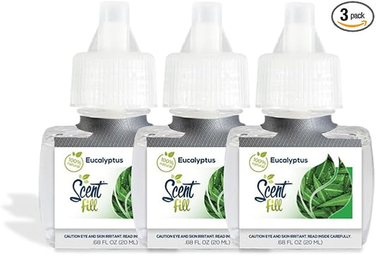 Scent Fill 100% Natural Eucalyptus Plug in Air Freshener, Scented Oil Refills by ScentFill