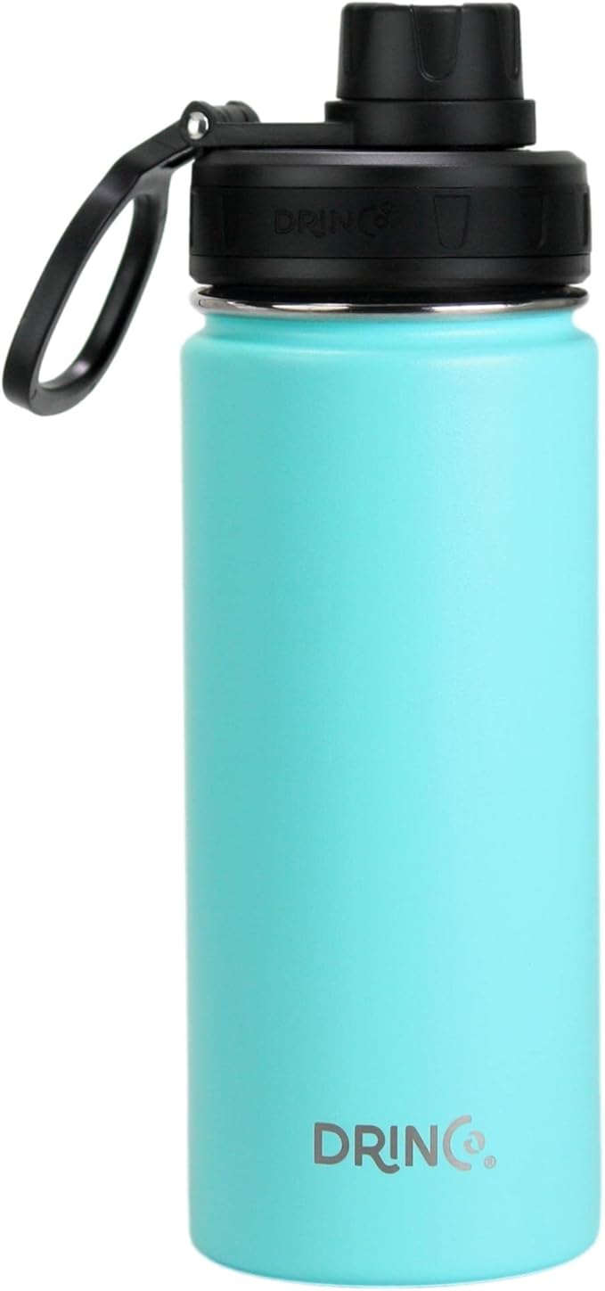 DRINCO Stainless Steel Water Bottle Spout Lid Vacuum Insulated Double Wall by Drinco
