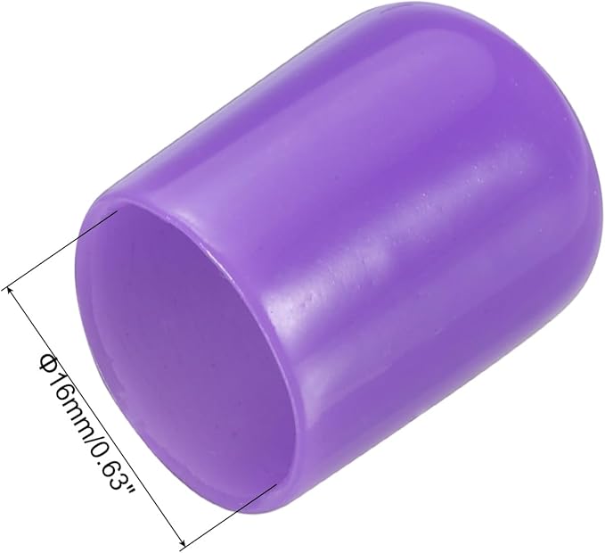 uxcell 20pcs Rubber End Caps 16mm ID Vinyl PVC Round Tube Bolt Cap Cover Screw - Image 3