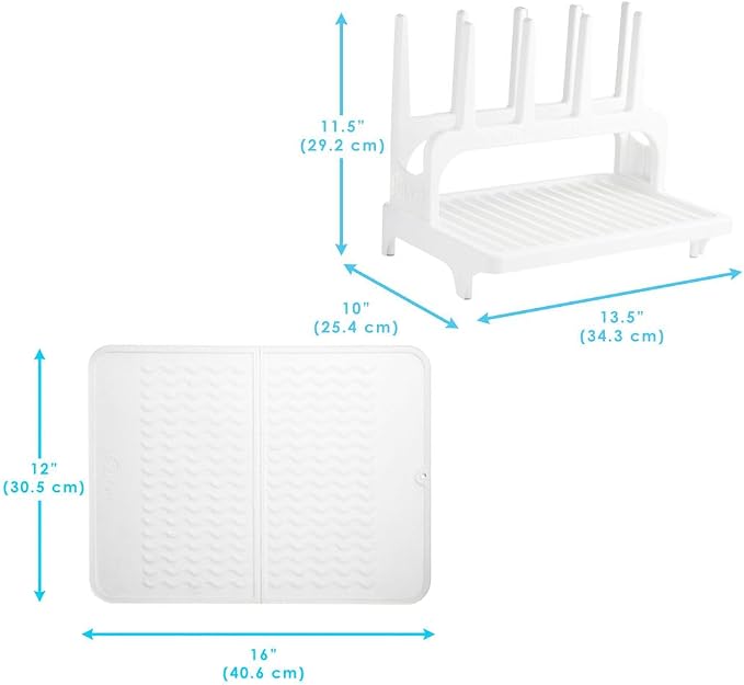 PopYum Glacier White Space Saving Drying Rack from 100% Recycled Bottles - Image 9