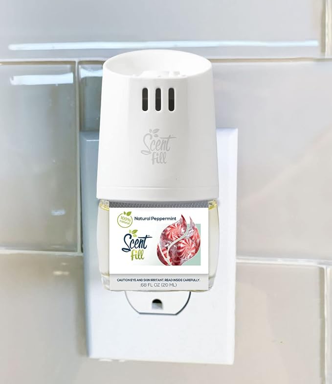 Scent Fill 100% Natural Peppermint Plug in Air Freshener, Scented Oil Refills - Image 2