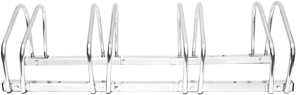 Relaxdays Bike Stand for 4 Bikes, Floor and Wall Mount, 26 x 100 x 32 cm, Out...