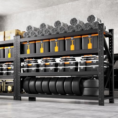 5000LBS Heavy Duty Storage Shelves, 59"W Adjustable Garage Shelving Unit...