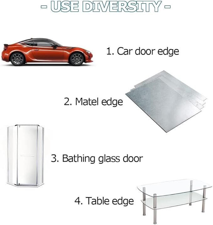 Clear Rubber Edge Trim, U Channel Rubber Seal Strip - Image 5