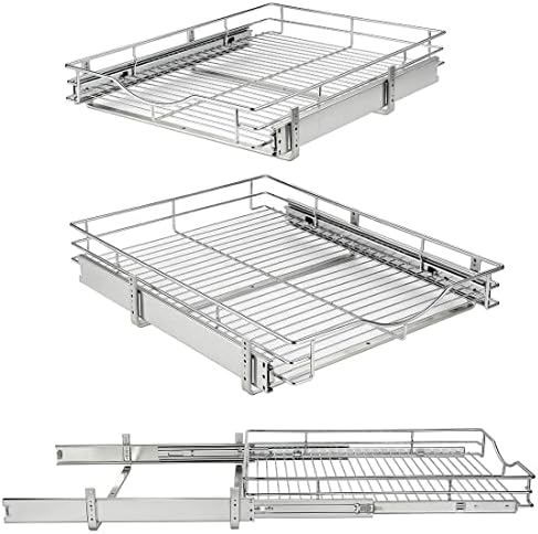 DINDON 1 Tier Pull Out Cabinet Organizer (17" W x 21" D) Heavy-Duty...